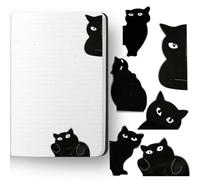 Clip de marque-page magnétique Cat Black - Accessoires de lecture mignons | Livres amateurs de livres d'enseignants et étudiants