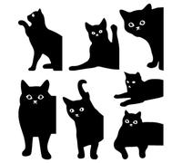 Clip De Marqueur De Livre Chat Noir - 7 Cm Marque-page Magnétique Mignon, Porte-page | Ensemble De Pinces Chats Pour Étudiants, Enseignants, Lecture De Livres, Amoureux, Bibliothèque De ccess