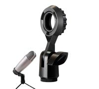 Clip de microphone - Pince réglable pour une utilisation en studio | 10 x 4 x 4 cm, support antidérapant en métal, accessoire rotatif résistant aux chocs, streaming au bureau, école, diffusion en