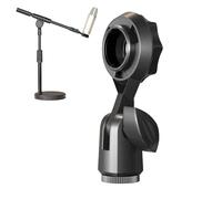 Clip de microphone - Support en métal antichoc universel | Support de microphone portable pour studio, streaming, enregistrement, radiodiffusion, bureau, école équipement audio nécessaire.