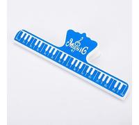 Clip de partition robuste pour piano - Clip en plastique ABS pour pratique de la guitare et du violon - Rouge, jaune, noir, bleu, 4 x 2 cm (bleu)