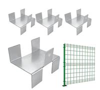Clip de planche à gravier - Dispositif de fixation haute performance en métal sans perçage - Support de montage de plaque de clôture en 4 pièces - Support anti-hochet en acier au carbone - Antirouille