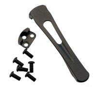 Clip de poche profond pour modèles Spyderco C81 et C223, construction en alliage avec options délavées, noir ou or rose, fixation à vis sécurisée pour tous les jours (délavé)