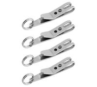 Clip De Porte-Clés en 4 Pièces, Fromage Clé en Acier Inoxydable, Instantanés Anti-Ailes, Accessoires De Sac À Dos À L'Extérieur.