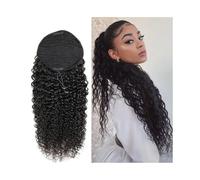 Clip de queue dans les cheveux Afro bouclés cordon queue de cheval 8-26 pouces crépus bouclés queue de cheval Extensions de cheveux humains brésilien Remy Clip dans les extensions de cheveux bouclés q