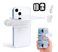 Clip de réflexion pour miroir, kit de clip de réflexion pour smartphone 2025, réflecteur à selfie, clip réglable pour téléphone portable, clip de téléphone à réflexion miroir (blanc)