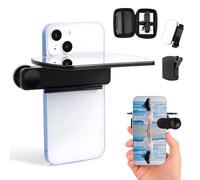 Clip de réflexion pour miroir, kit de clip de réflexion pour smartphone 2025, réflecteur à selfie, clip réglable pour téléphone portable, clip de téléphone à réflexion miroir (noir)