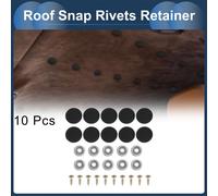 Clip De Réparation De Boucle De Fixation De Toit De Voiture, Fixation De Plafond Intérieur De Toit Fixe Rivets De Fixation De Toit En Métal À Carreaux Noirs, 10 Pièces