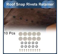 Clip De Réparation De Boucle De Fixation De Toit De Voiture, Fixation De Plafond Intérieur De Toit Fixe Rivets De Fixation De Toit En Métal À Carreaux Gris, 10 Pièces
