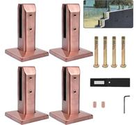 Clip de robinet en verre en acier inoxydable Clip de robinet carré for clôture de piscine Clip de sol en verre for balustrade d'escalier de jardin à domicile(160MM)