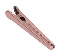 Clip de Sceau 11.6cm, Outil de Cuisine, Poignée Confortable, Design Robuste, Dents Internes, Rose Gold - Fermeture Hermétique, Prise Ferme, Usage Polyvalent (pince crocodile en ou rose)
