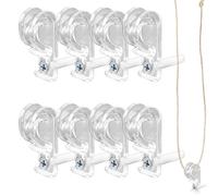 Clip de sécurité aveugle - Fenêtre à 8 paquets Guide du câble aveugle P Clip | Crochets de fixation en chaîne en relief pour tonalité à rouleaux, supports de montage solides pour la sécurité, support