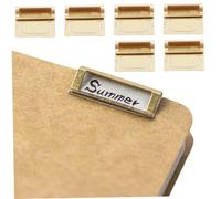 Clip de signet 6PCS, INDEX CLAMP BRASS Planner Planner Clip, Mini Vintage Journal for Reading, Reading Accessories Gifts for Book Lovers Journal