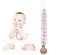 Clip de sucette de dentition, clip de support de sucette pour bébé - Toddler Teether Lonyard - Ligot de support de sucette brodé pour 0 à 3 ans