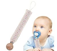 Clip de sucette de dentition, clip de support de sucette pour bébé - Toddler Teether Lonyard | Support de sucette de dentition, sangle de brode