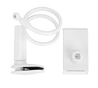 Clip de support de téléphone pour guitare |Clip universel réglable de 80 mm pour guitares acoustiques/électriques |Support pour smartphone pour leçons vidéo et partitions (White)