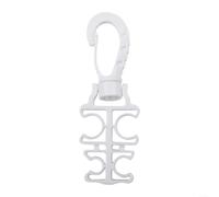 Clip de support de tuyau de plongée BCD pour régulateur de deuxième étage, libération rapide, pince à 4 trous permettant une utilisation facile d'une seule main et empêche le tuyau de s'emmêler (blanc