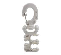 Clip de support de tuyau de plongée conçu pour le régulateur de deuxième étape et la jauge de montage sur boucle BCD D avec une opération à une main (blanc)