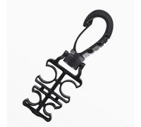 Clip de support de tuyau de plongée pour régulateur de deuxième étape avec 4 trous à dégagement rapide, pince rotative pour une fixation sécurisée et une meilleure gestion du tuyau sous l'eau (noir)