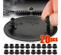 Clip de support d'œillet d'emblème de coffre de Logo de capot de voiture pour BMW 3 5 7 E32 E34 E36 E38 E39 E46 E53 E60 E65 E66 E90 M3 M5 51141807495 20pcs black