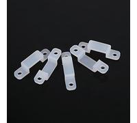 Clip de Support en Silicone, 8/10/12mm, pour Fixation de Bande Lumineuse LED RGB 3528 5050 1210, 100 Pièces (12mm)