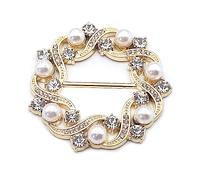 Clip de T-shirt pour vêtements d'angle noué Bouton perle strass étoile Clip boucle cœur rond chemise écharpe écharpe écharpe transparente pour femme, taille unique, Comme décrit