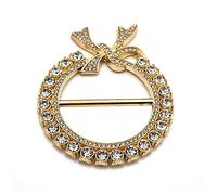 Clip de T-shirt pour vêtements d'angle noué Bouton perle strass étoile Clip boucle cœur rond chemise écharpe écharpe écharpe transparente pour femme, taille unique, Comme décrit