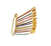 Clip de taille fabriqué en alliage robuste portable pour les styles de vie actifs et les tenues superposées, bijoux tendance pour écharpes, Colored diamonds, Comme décrit