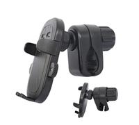 Clip de téléphone rotatif pour guidon - Support de smartphone pour poussette, rotule pivotante à 360 degrés, bras flexible en col de cygne, pince universelle | Accessoire de chariot pour équipement de
