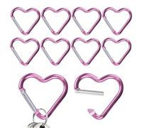 Clip de Trousseau Carabiner, Porte-clés du cœur | Clip Carabiner de Forme - Équipement extérieur Cardiaque Multifonctionnel pour l'alpinisme, la randonnée, la pêche, Le Camping, Les Voyages