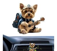 Clip De Ventilation De L'air De Voiture - Faisisseur De Parfum Automobile | Diffuseur Acrylique Plat 2D | 2d Mignon Chien Acrylique Conception Parfum Solide | Accessoires De Voiture Parfumés Pour Homm