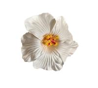 Clip décoratif pour cheveux vivant avec fleur d'imitation, durable et pas étonnant, pour plage, fêtes de vacances, vêtements, accessoires floraux, couleur blanche