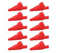 Clip d'essai de banane Clips d'essai électriques entièrement fermés 4 mm Jack Banana Jack Test sonde pour les instruments électroniques équipement industriel en acier PA 10pcs (Rouge)