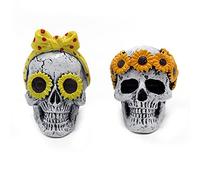 Clip d'évent de diffuseur de voiture - Crâne de tournesol Air Freshener For The Car,Diffuseur de voiture d'aromathérapie de style terrible, décoration de voiture d'intérieur parfait comme cadeau