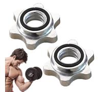 Clip d'haltère - Colliers de poids en fonte, pinces de poids pour haltères | 2x colliers écrou hexagonal d'haltère, bouchons de poids en fonte, remplacement de pince à vis pour le fitness