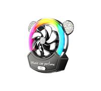 Clip Diffuseur Voiture,Diffuseur de Parfum d'Ambiance Automobile Longue Durée - Diffusion de Parfum avec Éclairage LED et Contrôle d'Intensité Ajustable pour Intérieur Femmes et Filles