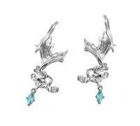 Clip d'oreille en forme de queue de poisson neutre sans piercing léger en cuivre pour homme et femme accessoire élégant en forme de queue de poisson givrée