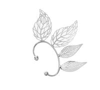 Clip d'oreille pour filles - Esthétique et élégante - Pour mariage, banquet, vacances, cadeau - Argent gauche
