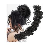 Clip en Chignon Griffe Chignon en désordre morceau de cheveux bouclés cheveux ondulés chignon chouchous Extensions longues Extensions de queue de cheval queue de cheval bricolage enrouler autour des c