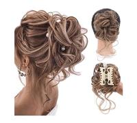Clip en Chignon Griffe Chignon en désordre morceau de cheveux ébouriffé Updo H air Extensions avec bandes de cheveux élastiques cheveux bouclés chignon chouchou for femmes filles Postiche Messy Bun éb