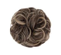 Clip en Chignon Griffe Chignon synthétique en désordre, tenue quotidienne, chouchou, faux bandeau tressé, postiche élastique, queue for femmes H9 Postiche Messy Bun ébouriffé(6H24B)