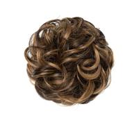 Clip en Chignon Griffe Chignon synthétique en désordre, tenue quotidienne, chouchou, faux bandeau tressé, postiche élastique, queue for femmes H9 Postiche Messy Bun ébouriffé(4BH27)