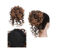 Clip en Chignon Griffe Extensions de cheveux bouclés en désordre, chouchous, queue de cheval avec cordon de serrage synthétique, grand chignon ondulé de 90g, postiches for femmes Postiche Messy Bun éb