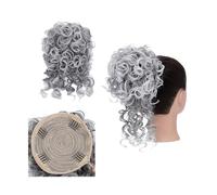 Clip en Chignon Griffe Extensions de cheveux bouclés en désordre, chouchous, queue de cheval avec cordon de serrage synthétique, grand chignon ondulé de 90g, postiches for femmes Postiche Messy Bun éb