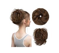 Clip en Chignon Griffe Faux Chignon synthétique en désordre, postiche bouclée, chouchou, pièce enveloppante, Chignon élastique, queue de Cheveux for femmes Postiche Messy Bun ébouriffé(4BH27)