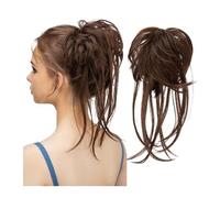 Clip en Chignon Griffe Postiches synthétiques élastiques bouclées, postiche en désordre, chouchou, noir, blond, marron, faux cheveux naturels, bande Chignon, Donut Postiche Messy Bun ébouriffé(8B)
