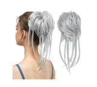 Clip en Chignon Griffe Postiches synthétiques élastiques for femmes, postiches bouclées, chouchou, noir, blond, marron, Chignon, chignon, beignet, faux cheveux naturels Postiche Messy Bun ébouriffé(Li