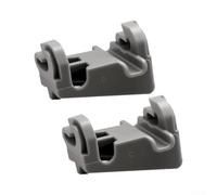 Clip en plastique ABS robuste pour panier de lave-vaisselle 9 x 6 x 2 cm | S'adapte au panier inférieur, empêche les oscillations, réduit le bruit, lot de 2, plastique ABS gris