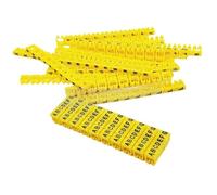 Clip en plastique de type C sur l'étiquette marqueur câble EC-0 fil alphabit AZ taille 1,5 mm² marqueurs jaune(M-0-plastic-A-Z)
