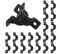 Clip en Plastique Noir pour Chaise Percée, 30 Pièces, 6mm | Fixation Ouverte, Démontage Rapide, pour Tubes de Siège Relevé et Entretien Salle de Bain, Lot Pratique